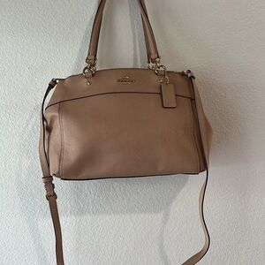 Coach Beige Leather Shoulder Bag